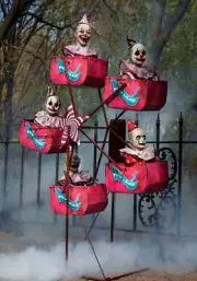 Animatronic Evil Clown Ferris Wheel Decoration