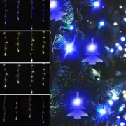 Christmas 96 LED Curtain Window Waterproof Xmas Tree String Fairy Lights Decor