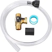 RV Winterizing Kit, Brass RV Winterizing Valves with Connector, Heat Resist RV Antifreeze Pump Kit, Antifreeze Fill Pipes for Boat Accessories