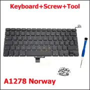 New For Macbook pro 13" A1278 Norway Keyboard with Screw 2009 2010 2011 2012