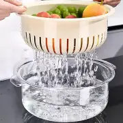 Kitchen Colanders Bowl Set 2 in 1 Fruit Vegetable Washing Food Strainers, Large