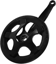 Yardwe Bicycle Crank Mountain Bike Crank Bike Reing Tool Single Speed Chainring Speed Bicycle Chain Road Bike Crank Accessories Road Bike Crank High-Carbon Steel Black