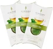 [Luminara] Fragrance Diffusing Pods - Set of 3 (White Tea) - Natural Home Scent Refills - Air Purifying Reed Diffuser Alternative for Room Ambiance