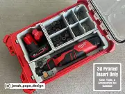 M12 Brushless Rotary Dremel Tool Insert For Milwaukee Packout (Insert Only)