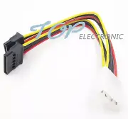 5PCS 4 Pin IDE Molex to 2 Serial ATA SATA Hard Drive Power Adapter Cable wire