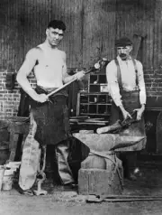 Jack Dempsey Holding A Hammer OLD BOXING PHOTO