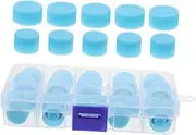ULTECHNOVO 30pcs Car Air Conditioning Valve Core Cover Connector Recharge Vacuum Conditioner Adaptor Valve Cap Refrigeration Valve Core Cap Dryer Vent Cleaner Pump Transducer Kit Plastic Blue