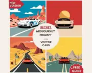 Professional Midjourney Prompt for Vector Cars, Vector Prompt, Midjourney Art