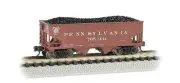 Bachmann USRA 55T 2-Bay Hopper PRR 705934 (Tuscan) RTR - N Scale