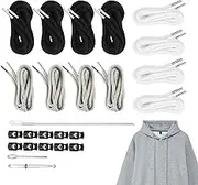 Drawstring Cord - Drawstring Replacement | 12 Pieces Hoodie String Replacement with Cord Locks | Long Lasting Quality:Multipurpose Long Pants Rope Draw String with Locks for Sweatpants Trunks Coats