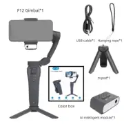 F12 3-Axis Mobile Phone Gimbal Stabilizer for Cell Phone Real-Time Tracking Shoo