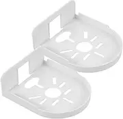 Vaguelly 2Pcs Wall Mount Floating Shelves for Security Cameras Elegant Monitor Stands Versatile Storage for Humid Environments Easy Installation Damage Removal