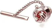 [HAWSON] Sailor Knot Tie Tack for Men Metal Tie Pin Silver and Gold Color