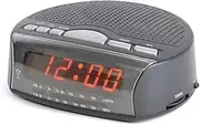 LLOYTRON Daybreak Alarm Clock Radio with Buzz Alarm or Radio - Snooze Function - Sleep Timer - Rotary Tuning and Volume Controls - Mains Operated - AM/FM Radio - J2006BK - Black