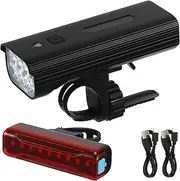 Bike Flashlight Rechargeable Bicycle Headlight Red Led for Outdoor Activities