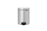 Brabantia Newicon 5L/29cm Pedal Rubbish Bin Waste/Garbage Storage Metallic Grey