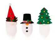 3X Merry Christmas Tree Wine Bottle Cover Antler Topper Wine Gnome Wine Lid