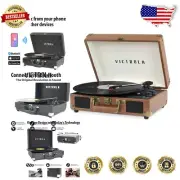 Lightweight Vintage Portable Turntable with Bluetooth - Ideal for Vinyl Lovers