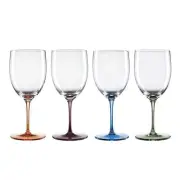 Oneida Bottoms Up Wine Glasses, Set Of 4
