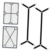 Bed Sheet Straps, 2Pcs Elastic Adjustable Bed Sheet Holder Straps, Fitted