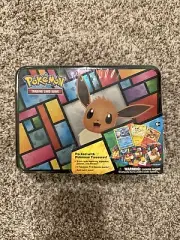 Pokemon Cards Eevee Treasure Chest Eeveelution Collectible Lunchbox Tin