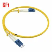 6FT 2M LC UPC to LC UPC Duplex 9/125 Single Mode Fiber Optic Patch Cable 2 Meter