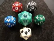 5 Dice + 1 Oversized Theros Beyond Death Dice D20 Spindown of 6 Set MTG Magic NM
