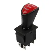 Forward-stop-back Dpdt 6pin Latching Slide Rocker Switch Kcd4-604-6p Car Switch Black Red