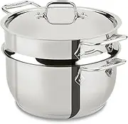 All-Clad E414S564 Stainless Steel Steamer Cookware, 5-Quart, Silver