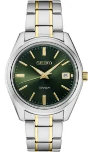 Seiko Men Watch Essentials Titanium Green Dial SUR377