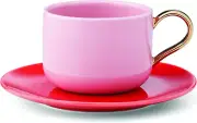 Make It Pop Cup & Saucer Set, 1.30, Pink