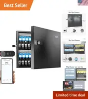 Key Lock Box Wall Mount, 48 Key Cabinet Security Combination Lockbox with Key...