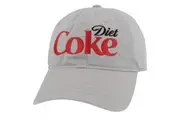 Diet Coke Embroidered Logo Grey Adjustable Hat
