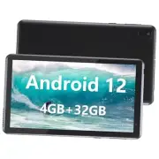 Tablet 7 inch Android 12.0 Tablet, 4GB+32GB ROM （1TB Expand）, Quad-Core, Black