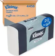 Kleenex Optimum Hand Towels (4456), Folded Paper Hand Towels, 20 Packs / Case, 1