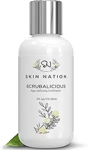 Scrubalicious Exfoliator, Gentle Face Scrub with Glycolic Acid, Jojoba Beads, Aloe Vera, Smooths Rough Skin, Hydrating Cleanser for Oily and Sensitive Skin, 4 oz