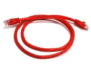 8WARE Cat6a UTP Ethernet Cable 1m Snagless Red