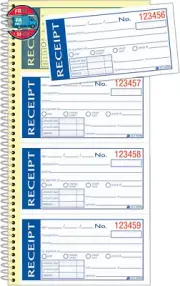 Write N' Stick Receipt Book, 2-Part, Carbonless, White/Canary, 5-1/4" X 11", Sp
