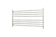 Radiant RTR09 Round Bar Heated Towel Rail - 1300 x 750mm- Mirror Polished - Stainless Steel - Bottom Right/Top Left Wiring