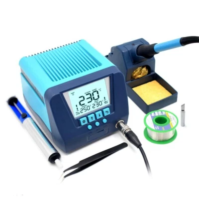 Rework Soldering Station Iron Tip Digital LCD Screen Display Auto Sleep ESD 90W