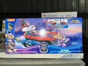 Paw Patrol The Mighty Movie Aircraft Carrier HQ with Chase Action Figure New
