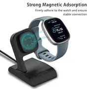 Charger Dock for Fitbit Sense/Sense 2/Versa 4/Versa 3, Uskiim Anti-Slip Charging Dock Station Base Cradle with 3.3FT USB Cord Replacement for Fitbit Sense Char