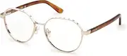 [GUESS] GU50124 032 Shiny Pale Gold 53/16/140 Women's Glasses, 032 Shiny Pale Gold, 53/16/140