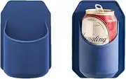 2 Piece Wall Mounted Cup Holder Beers Mug Holder Beer Holder Install On Fridge for Canned Beverages & Beer,Shower Beers Holder for Cans Bottles,Stick On Glass Or Mirror,Good Present to Drink Lovers