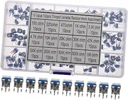 TEHAUX 150 Pcs Variable Resistor Potentiometer 15 Varieties -1m Ohm Breadboard Trim Potentiometer Resistor