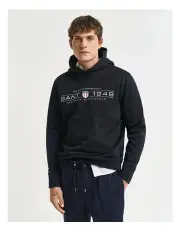 [Gant] Graphic Hoodie in Black