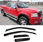 94738 Original Side Window Wind Deflector,4pc Outside Mount Style Nice Sun Rain Guards Set,Vent Visor fit for 2004-2014 Ford F150 Super/Extended Cab Only(Not Fit 2004 Heritage)