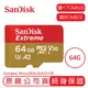 SANDISK 64G EXTREME microSD UHS-I A2 V30 記憶卡 64GB 讀170 寫80【APP下單最高22%點數回饋】