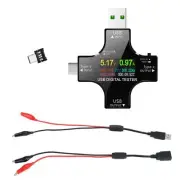 8 IPS Multiple Color Screen New USB Power Meter Tester Charger Type-C Detector