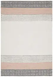 Elche Peach Textured Wool Rug